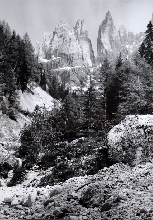 Konrad Sommer: Rosengarten, Dolomiten, Schwarzweißfoto, 17.07.1963
