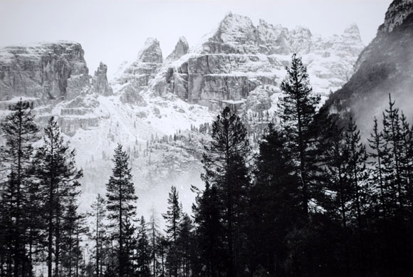 Konrad Sommer: Monte Cristallo, Schwarzweißfoto, September 1978
